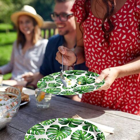 50pcs Leopard Print Plates 9 inch Leopard Paper Paper Plates Jungle Safari Party Supplies Animal Print Plates Leopard Party Party Party Paper Paper Food Runder in Kuwait