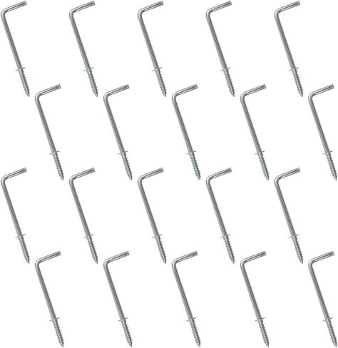 مسامير مسامير 20 pcs l-hook ، خطافات L على شكل لسيطات ننقر ذاتي ، صلب كربون مربع مربع مسامير ، خطاف الزاوية الصلب الكربوني للزاوية اليمنى لكوب معلق ، مفاتيح ، حبل الجر ، الذهب in Kuwait