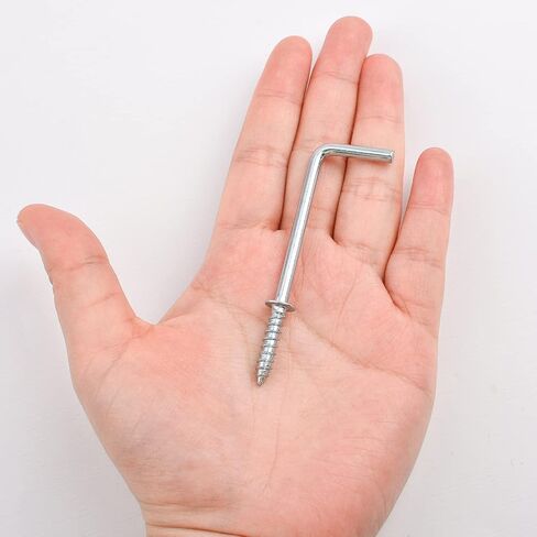 مسامير مسامير 20 pcs l-hook ، خطافات L على شكل لسيطات ننقر ذاتي ، صلب كربون مربع مربع مسامير ، خطاف الزاوية الصلب الكربوني للزاوية اليمنى لكوب معلق ، مفاتيح ، حبل الجر ، الذهب in Kuwait