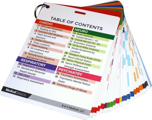 Nursing Notes 60 High Yield Pocket Nursing Reference Cards, Durable Plastic (3.5" x 5") - MedSurg, ICU/Critical Care, Pharmacology, OB/Peds - Waterproof Full Color Reference Book for Nurses, CNA in Saudi Arabia