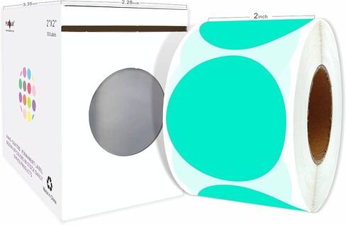 PARLAIM 2" Black Round Color-Code Circle Dot Labels on a Roll, 500 Stickers, 2 inch Diameter for Inventory Garage Sale Office School in Saudi Arabia