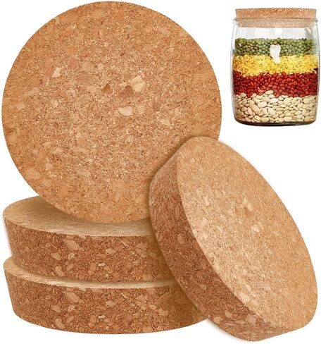 OLYCRAFT 4Pcs Large Cork Stoppers Cork Bottle Stoppers 3.9-4.3 Inch Tapered Cork Plugs Cork Canning Jar Lids Wood Tapered Cork Plugs Wooden Tapered Cork Stopper for Kitchen Wedding Favor Canning in Saudi Arabia