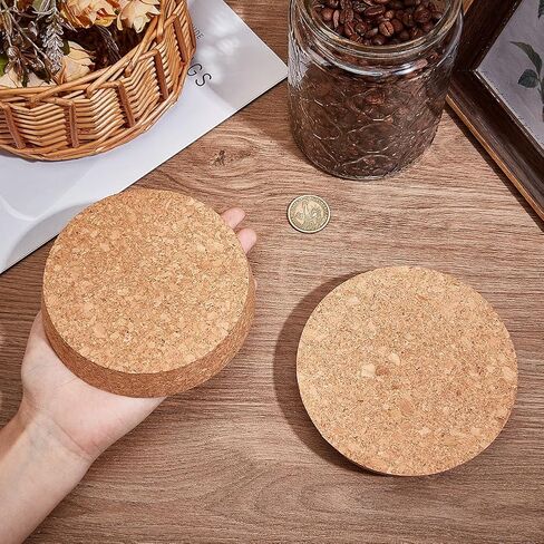 OLYCRAFT 4Pcs Large Cork Stoppers Cork Bottle Stoppers 3.9-4.3 Inch Tapered Cork Plugs Cork Canning Jar Lids Wood Tapered Cork Plugs Wooden Tapered Cork Stopper for Kitchen Wedding Favor Canning in Saudi Arabia
