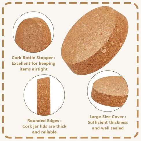 OLYCRAFT 4Pcs Large Cork Stoppers Cork Bottle Stoppers 3.9-4.3 Inch Tapered Cork Plugs Cork Canning Jar Lids Wood Tapered Cork Plugs Wooden Tapered Cork Stopper for Kitchen Wedding Favor Canning in Saudi Arabia