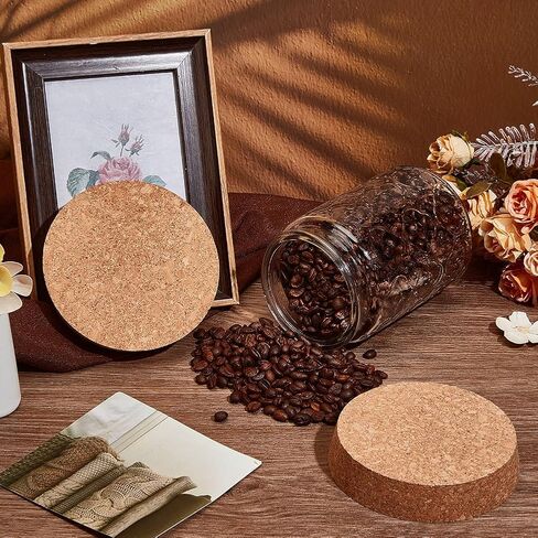 OLYCRAFT 4Pcs Large Cork Stoppers Cork Bottle Stoppers 3.9-4.3 Inch Tapered Cork Plugs Cork Canning Jar Lids Wood Tapered Cork Plugs Wooden Tapered Cork Stopper for Kitchen Wedding Favor Canning in Saudi Arabia