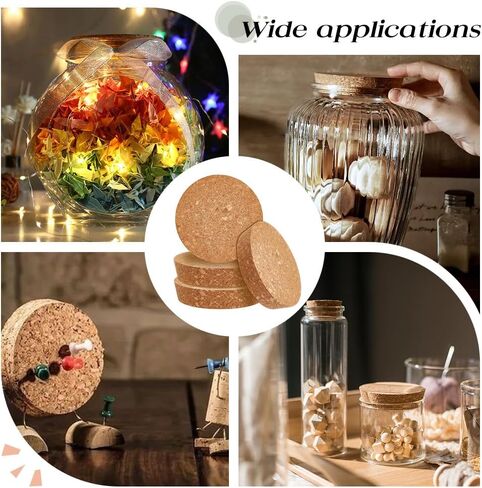 OLYCRAFT 4Pcs Large Cork Stoppers Cork Bottle Stoppers 3.9-4.3 Inch Tapered Cork Plugs Cork Canning Jar Lids Wood Tapered Cork Plugs Wooden Tapered Cork Stopper for Kitchen Wedding Favor Canning in Saudi Arabia