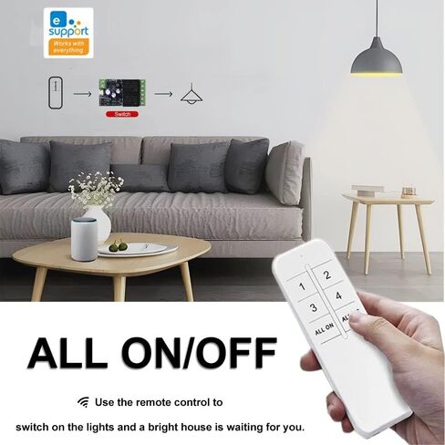 Ewelink WiFi Wireless Smart Relay Module USB 5v/12v/24v/48v Inching Selflock Remote ON Off Power Switch for Access Control,Turn on PC, Compatible with Alexa Google Home in Saudi Arabia