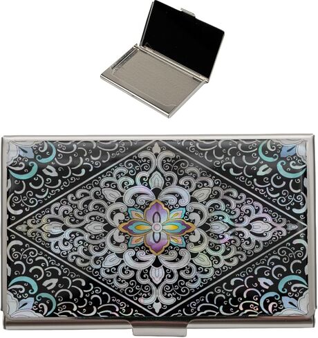 February Mountain Mother of Pearl Dual Magnification Compact Mirror – Gifts for Women, Mom, and Sister – Unique Birthday, Christmas Idea – Elegant and Travel-Friendly in Kuwait