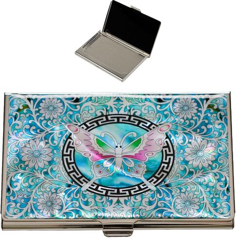 February Mountain Mother of Pearl Dual Magnification Compact Mirror – Gifts for Women, Mom, and Sister – Unique Birthday, Christmas Idea – Elegant and Travel-Friendly in Kuwait