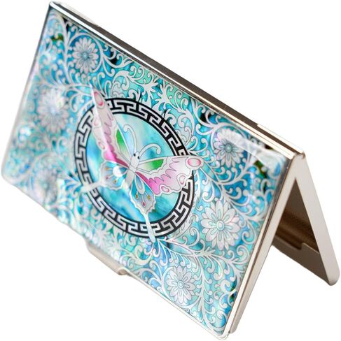 February Mountain Mother of Pearl Dual Magnification Compact Mirror – Gifts for Women, Mom, and Sister – Unique Birthday, Christmas Idea – Elegant and Travel-Friendly in Kuwait
