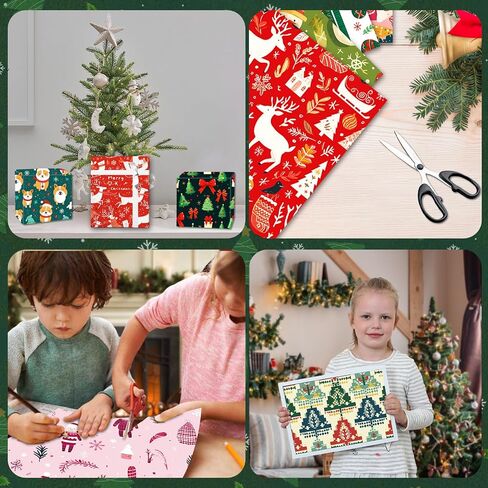 24 Sheets Christmas Themed Scrapbook Paper, 6x6'' Xmas Craft Paper Papermania Folded Flat in 24 Designs for Christmas Card Making Scrapbook Winter Photo Album Decor (C, 6x6in) in Saudi Arabia