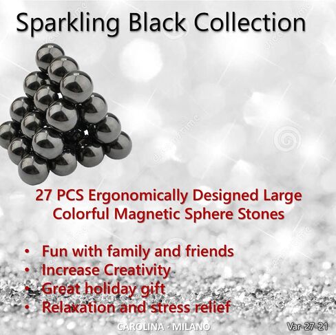 Science Kit Toys 27 PCS Magnets Building Blocks, Large 20 mm Colorful Hematite Magnetic Stones, Home Office Kids Adults Intelligence Development Educational Party Gift Sphere XXL V27-21 in Saudi Arabia