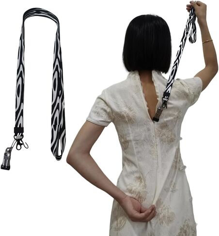 Dress Zipper Pull Helper with Hooks and Clip - Easy Zipper Pulls for Dresses(2 types) (Black and white) in Saudi Arabia