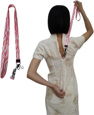 Dress Zipper Pull Helper with Hooks and Clip - Easy Zipper Pulls for Dresses(2 types) (Black and white) in Saudi Arabia