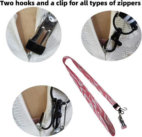 Dress Zipper Pull Helper with Hooks and Clip - Easy Zipper Pulls for Dresses(2 types) (Black and white) in Saudi Arabia