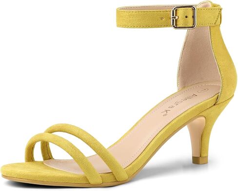 Allegra K Women's Kitten Heel Ankle Strap Sandals Shoes in Kuwait
