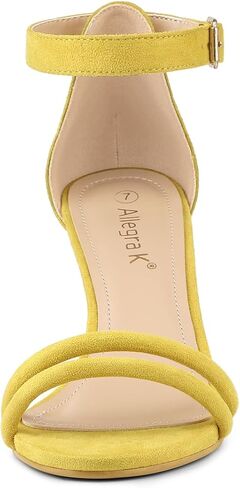 Allegra K Women's Kitten Heel Ankle Strap Sandals Shoes in Kuwait