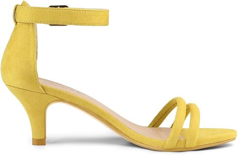Allegra K Women's Kitten Heel Ankle Strap Sandals Shoes in Kuwait