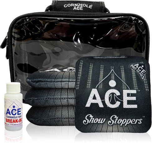 Show Stoppers | ACE Pro Cornhole Bags + PRO Kits | Dual Sided Slick Slicker All Weather | Optional Bag Break in and Carrying Case | Set of 4 in Saudi Arabia