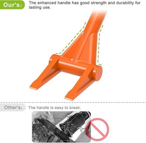 Dolibest 48'' Demo Bar 2-Tine Wrecking Bar, Heavy Duty Pallet Buster with Handle, All-Steel Handle Wrecking Pry Bar, Deck Board Removal Efficient and Effortless for Renovation and Construction in Kuwait