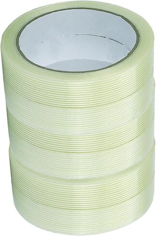 6 Rolls Filament Strapping Tape, 2 Inches x 22 Yards x 5.9 Mil, Heavy Duty Fiberglass Tape, Reinforced Wearproof Tape, Fiberglass Packing Tape for Wrapping, Shipping, Repairing Carton, Glass in Saudi Arabia
