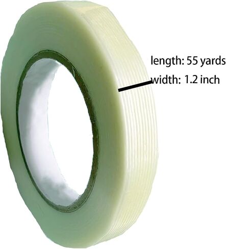 6 Rolls Filament Strapping Tape, 2 Inches x 22 Yards x 5.9 Mil, Heavy Duty Fiberglass Tape, Reinforced Wearproof Tape, Fiberglass Packing Tape for Wrapping, Shipping, Repairing Carton, Glass in Saudi Arabia