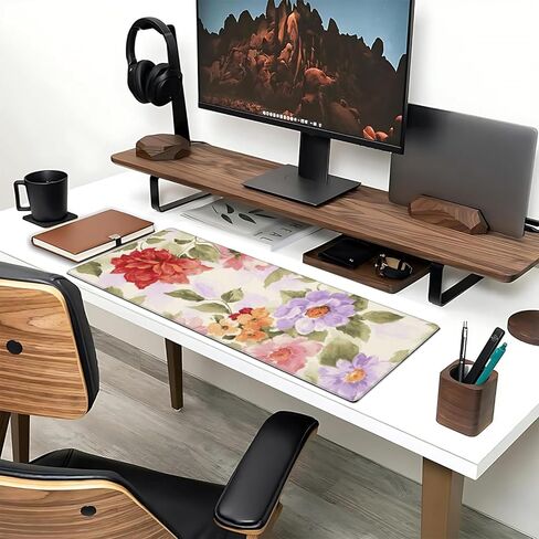 Fantasy Purple Dragon Gaming Mouse Pad 31.5x11.8in,Moon Cliff Large Extended Desk Mat with Non-Slip Rubber Base,Cool Big Mousepad for Laptop Computer PC,for Office Home Decor,Deskmat Gifts in Saudi Arabia
