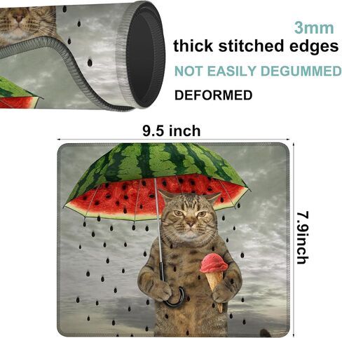 Colorful Dog Mouse Pad,Square Waterproof and Non-Slip Rubber Base Mousepad,Suitable for Computer Desk Wireless Mouse 9.5 x 7.9 Inches in Saudi Arabia