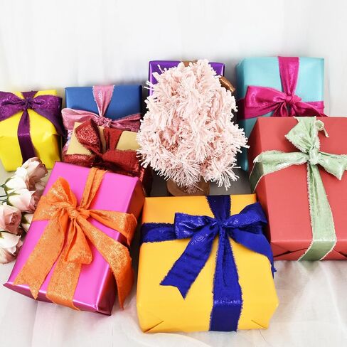 3 Rolls Hot Pink Silk Satin Ribbon, 1.5 Inch 15 Yards Chiffon Frayed Ribbon for Flower Bouquet, Gift Wrapping, Wedding, Birthday Party Decor in Saudi Arabia