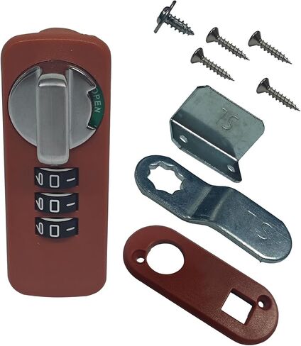 Combination Lock Keyless Password Lock for Cabinets Drawers Bedroom Doors 3 Digit Combination Lock DIY Single-Door Lock (Black) in Saudi Arabia