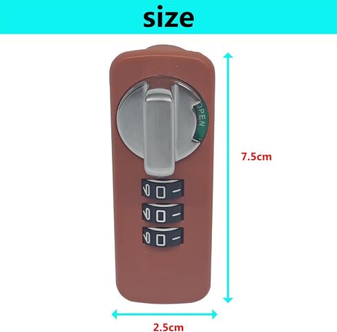 Combination Lock Keyless Password Lock for Cabinets Drawers Bedroom Doors 3 Digit Combination Lock DIY Single-Door Lock (Black) in Saudi Arabia