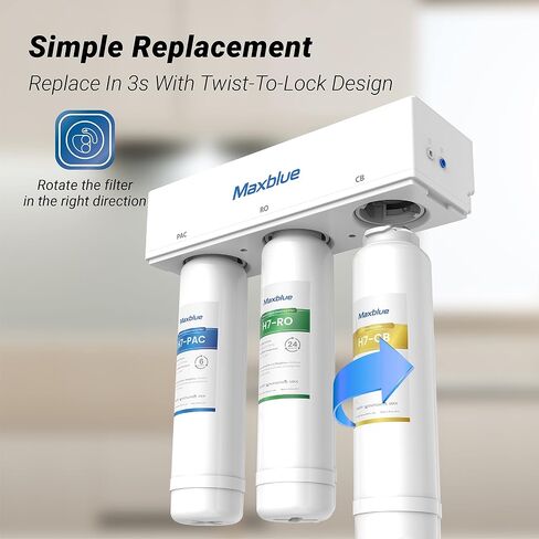 Maxblue MB-H7-PAC Filter, 6-month Lifetime, Replacement for MB-H7 Reverse Osmosis System in Saudi Arabia