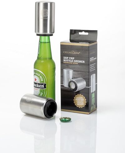 Zap Cap Premium Bottle Opener-matte black stainless steel, 190x65x40 cm in Saudi Arabia