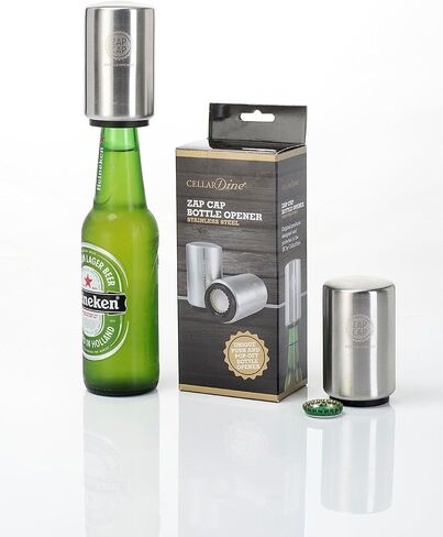Zap Cap Premium Bottle Opener-matte black stainless steel, 190x65x40 cm in Saudi Arabia