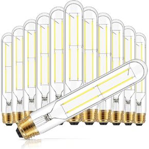 Ggoying Dimmable E26 LED LED 60W مكافئ ، وضواء داي وايت 5000K CLAY E26 EDISON LUBLBS 600LM ، T10 أنبوبي المصباح لاعب ريفي ، ثريا ، شمعدان الجدار ، حزمة 12 in Saudi Arabia
