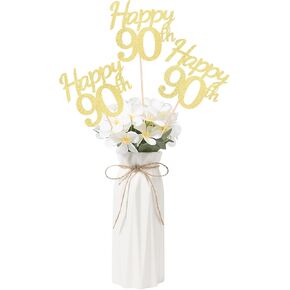 Happy 55th Birthday Centerpiece for Table, Double-sided Glitter Birthday Party Decorations 55 Fabulous Table Toppers for Birthday Anniversary Party Table Decorations (Gold, 10 Pack)
