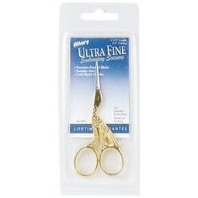 Ultra Fine Stork Embroidery Scissors 3-1/2"-Gold P