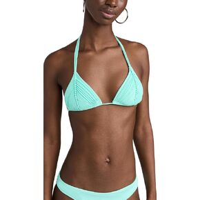 PQ Swim Women's Isla Triangle Bikini Top - Back Tie Closure, Removable Padding, Women's Swimsuit Top