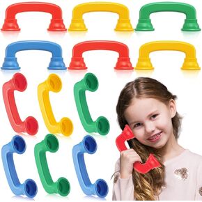 Shappy 12 PCS الهواتف الهامس للقراءة للأطفال Tattle Phone لطلاب الفصل الدراسي التغذية المرتدة الأصوات الصوتية لأطفال ما قبل المدرسة يسرع القراءة لتوصيلات نطق الطلاقة