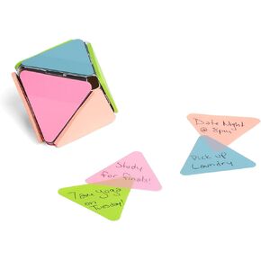 Poppin Sticky Notes Ball - Triangular Sticky Notes Set, Pastel Sticky Notes, Transparent Sticky Notes, 8-Sided Memo Ball with 4 Colors