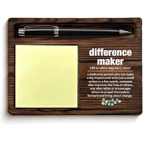 Difference Maker Gift, Thank You Gifts for Teacher Coach Mentor Boss Leader Difference Maker Definition Sticky Note Holder Office Decor