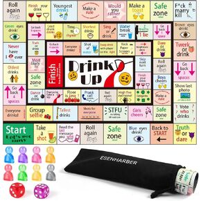 Drink Up Board Game ، وألعاب الشرب للبالغين ، ومثالية للبنات Night Out ، وألعاب البالغين ليل Game Night ، وألعاب الحفلات (2-8 لاعبين ، 21 عامًا)