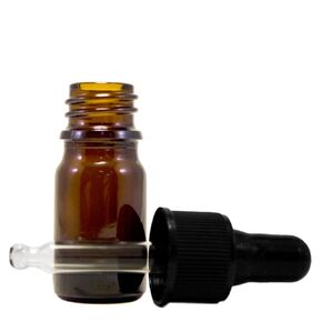 GreenHealth 2 fl oz Amber Glass Bottle with Glass Dropper (6 Pack)