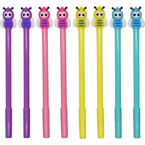 Maydahui 12 PCS BEES GEL PEN PENT CATOR CARON PENS BLACK INK للطلاب المعلمين في المدارس