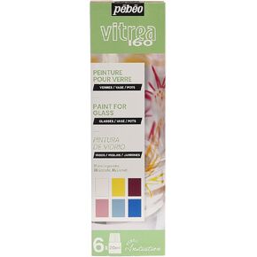 Pebebeo Vitrea 160 Plass Paint ، ألوان متنوعة 6 حزمة