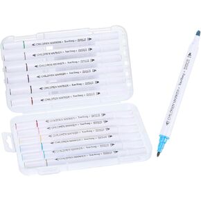 PATIKIL 12 Colors Alcohol Marker Pens, 1 Set Alcohol-Based Ink Dual Tip Art Markers Set with Box for Artist Coloring Sketching Drawing