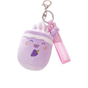 VICKYPOP Ice Boba Plush Toy Cute Fruit Bubble Tea Stuffed Throw Pillow Cushion Cartoon Food Shape Milk Tea Plush Gift for Child (Blue-Blueberries, 11.8‘’/30cm)