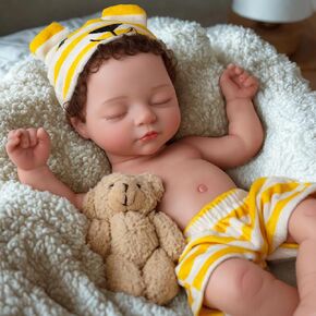 Babeside Silicone Reborn Baby Baby Boys -16 بوصة (الوزن 4 رطل) الكامل البلاتين السيليكون واقعية واقعية نوبورن دمى السيليكون الكاملة تشريحيا مع مربع هدايا لمدة 3+ عام