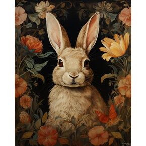 ZUVRDIAI DIY Paint by Numbers Kits for Adults Rabbit Theme, Canvas Acrylic Painting Set with Brushes Beginner Home Decor Wall Art 16x20Inch