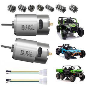 2PCS 24V RS555 12000 RPM Electric Drive Motor for Power Wheels Motor Upgrade,30V 36V High Speed Engine for Kids Ride on Toys Car Replacement Parts